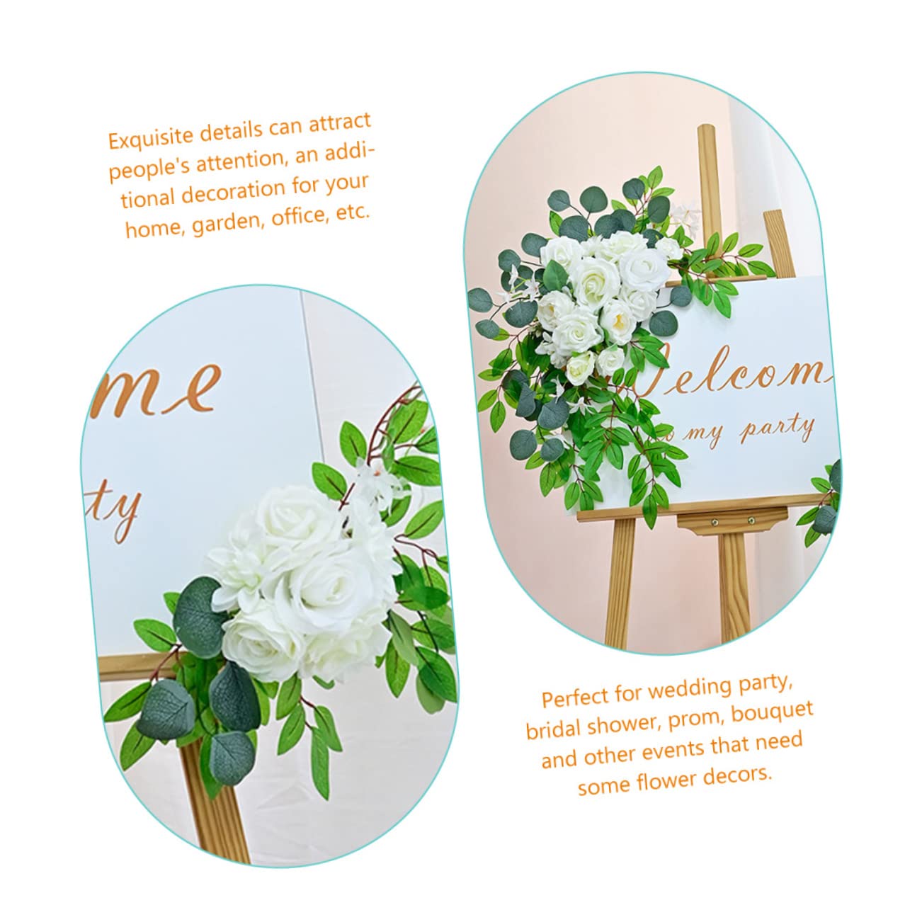 Amosfun 2sätze Girlande Für Hochzeitsdekoration Bogen- Für Empfangstisch Wiederverwendbare Blumendekoration Für Hochzeiten Und Feiern
