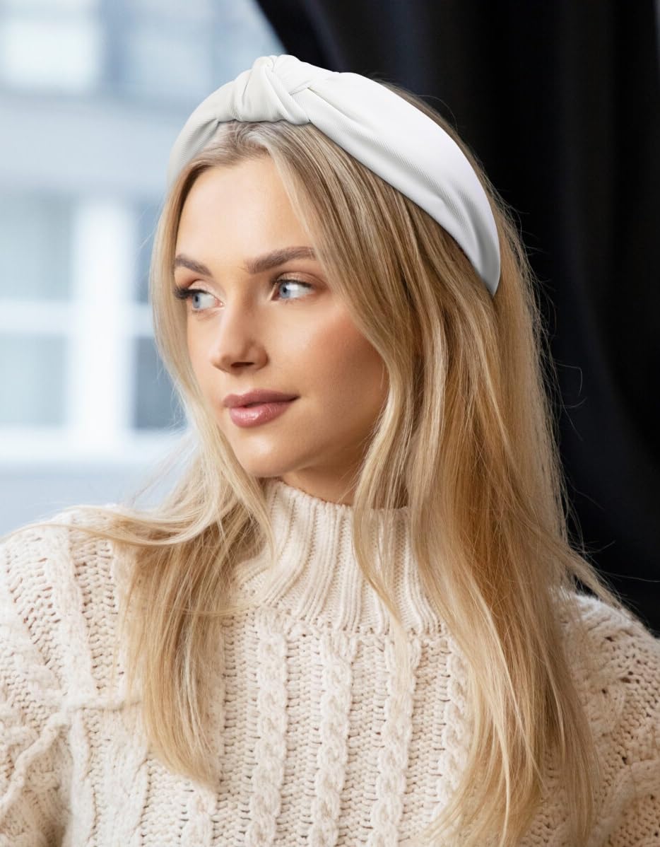 Headbands For Ladies, Wide Headbands For Women, Elastic Knotted Head Wrap, Solid Color Hair Band, Stretchy Turban Headband, Gym Sport Hair Accessories From Hltrading, $1.1 - View #4