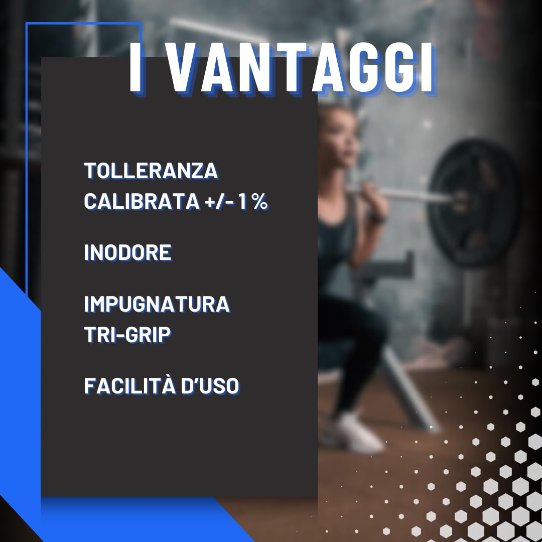 Dischi in ghisa per bilanciere olimpico, 2 Dischi palestra gommati tolleranza +/- 1%, Disco per bilanciere 2-25 kg