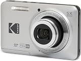 KODAK PIXPRO FZ55-GRY Digital Camera with 16MP CMOS Sensor, 5x Optical Zoom, 28mm Wide Angle, 1080P Full HD Video, 2.7 Inch LCD Vlogging Camera, Grey - 1