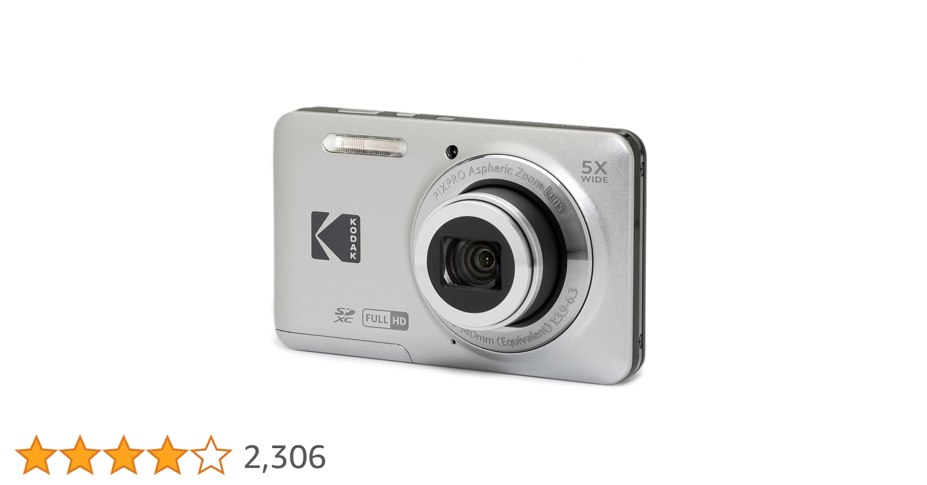 Amazon | KODAK PIXPRO FZ55-GRY 16MP CMOSセンサー デジタルカメラ 5