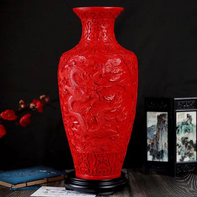 赤い漆器 花彫刻 Amazon.co.jp: 中国の彫像、赤い漆で彫られた装飾品、古典的な