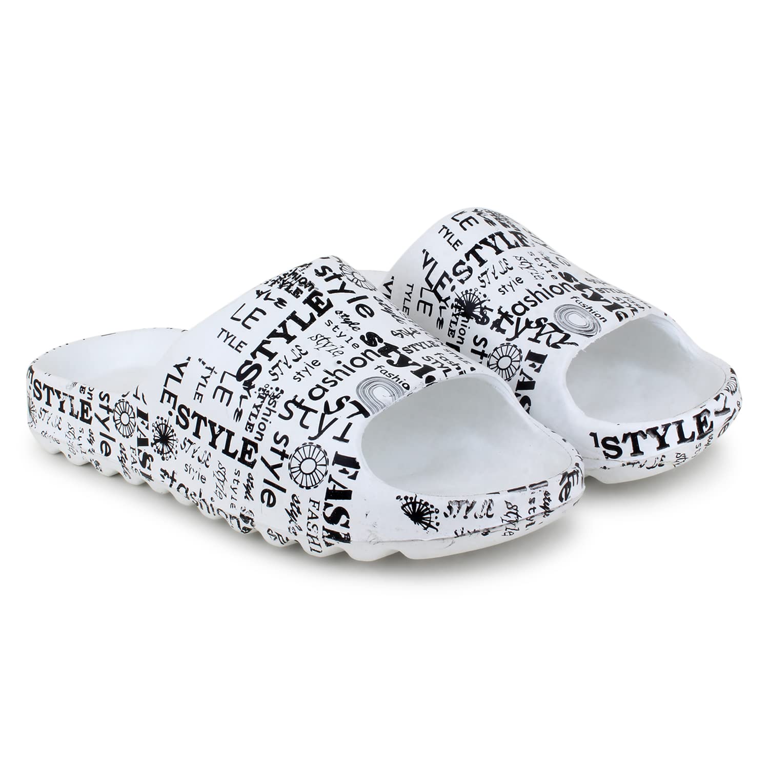 Pampy Angel Zig Zag All Style Mens Flip Flops Slides Back Open Household Comfortable Slippers White,9 (UK/India) (B0BZDJRRJ4) Amazon Price History, Amazon Price Tracker