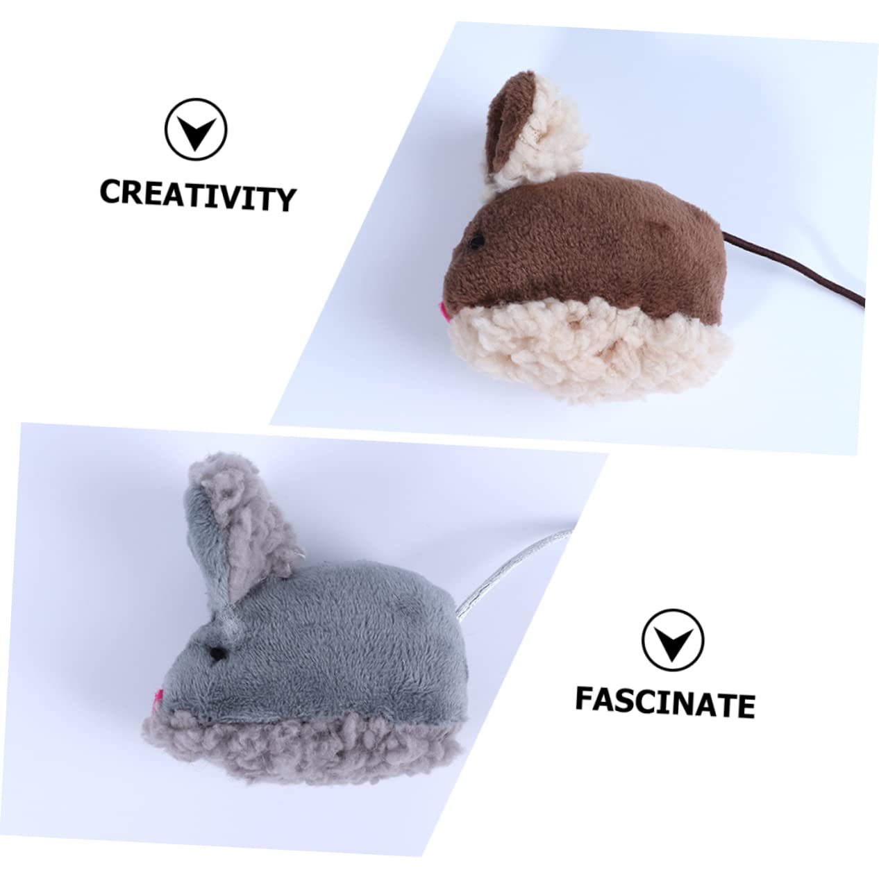 VANZACK 16pièces Jouets pour Chats Forme De Souris Jouets Molar Interactifs pour Instinct De Chasse Et Encourager Activité des Chats Intérieur