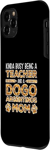 Miniatura 2 de iPhone 11 Pro Busy Being A Teacher And A Mom - Dogo Argentinos Case