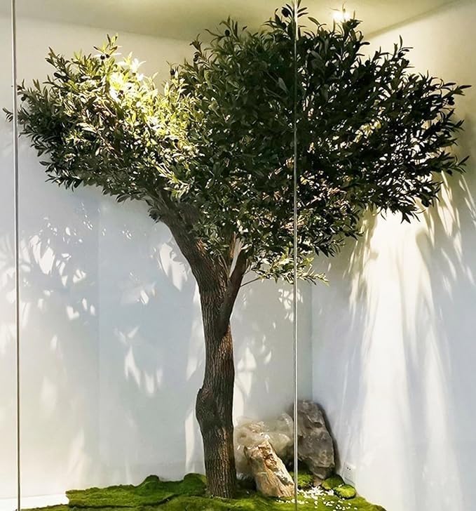 Amazon.de: Kunstbaum, gro, knstlich, fr drinnen und drauen, Kunstseide  mit natrlichem Holzstamm und lebensechten Frchten, geschmiedet fr  Zuhause, Bro, Zimmer, knstlicher Baum