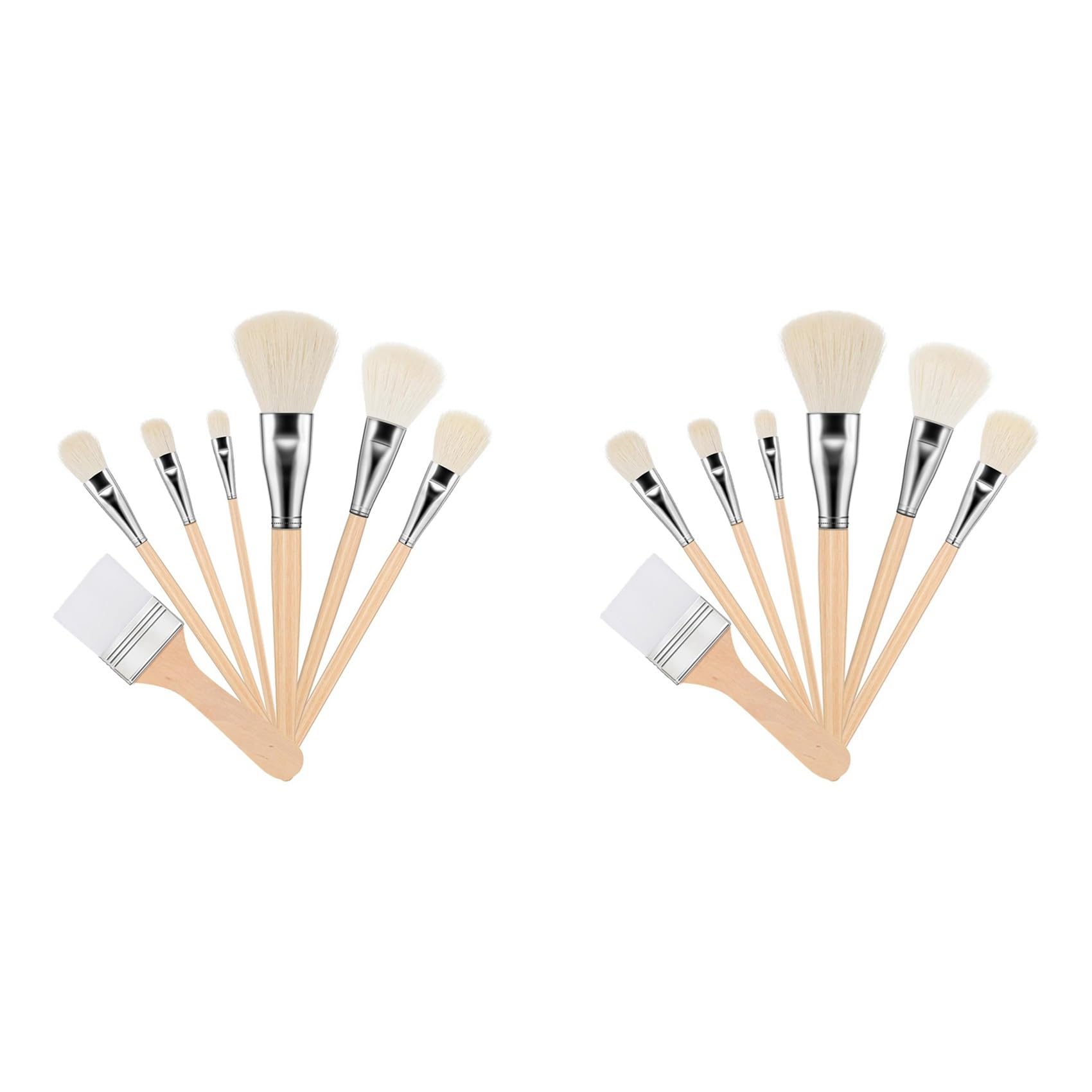 Jnchdghwa 14 Pcs Mop Brush for Acrylic Painting Gilding Brush Versatile Mop Brushes Assorted Size Paint Brushes Set Paint Brush