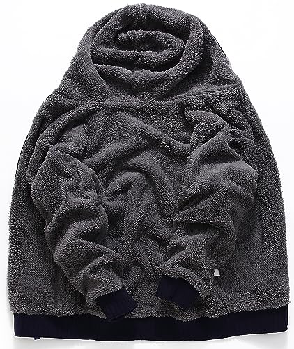 Image of GEEK LIGHTING Boys Sherpa Lined Hoodie Kids Fleece Sweatshirt Full Zip Hooded Jacket