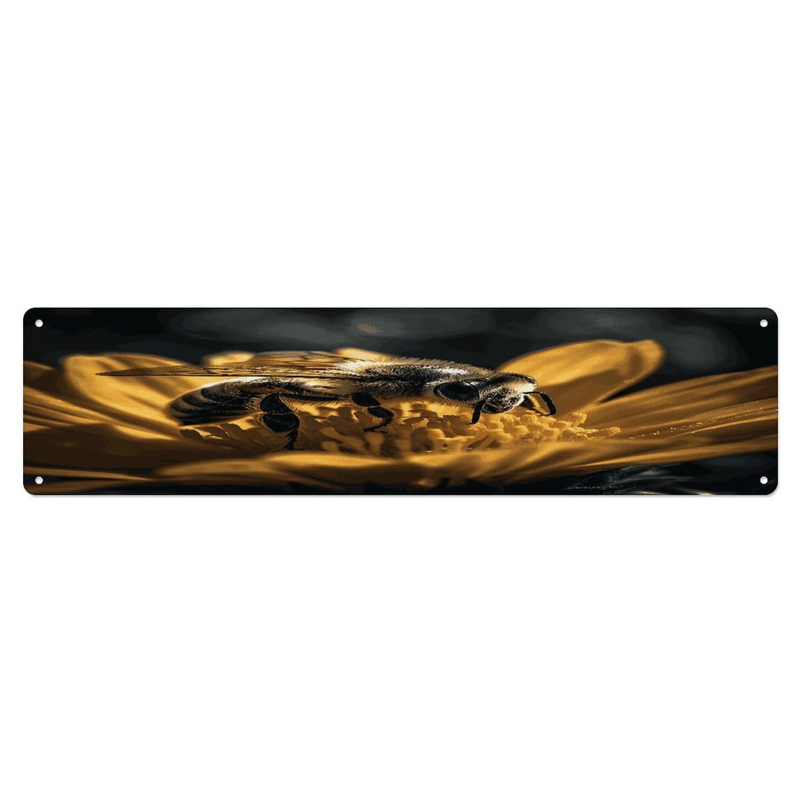 Adfgyerh Style Serious Bee Wall Decor Aluminum Waterproof. Plaque, Practical Gift,Sign 15.7X3.9 Inch Poster,For Home, Office, Business, Garage– Indoor/Outdoor