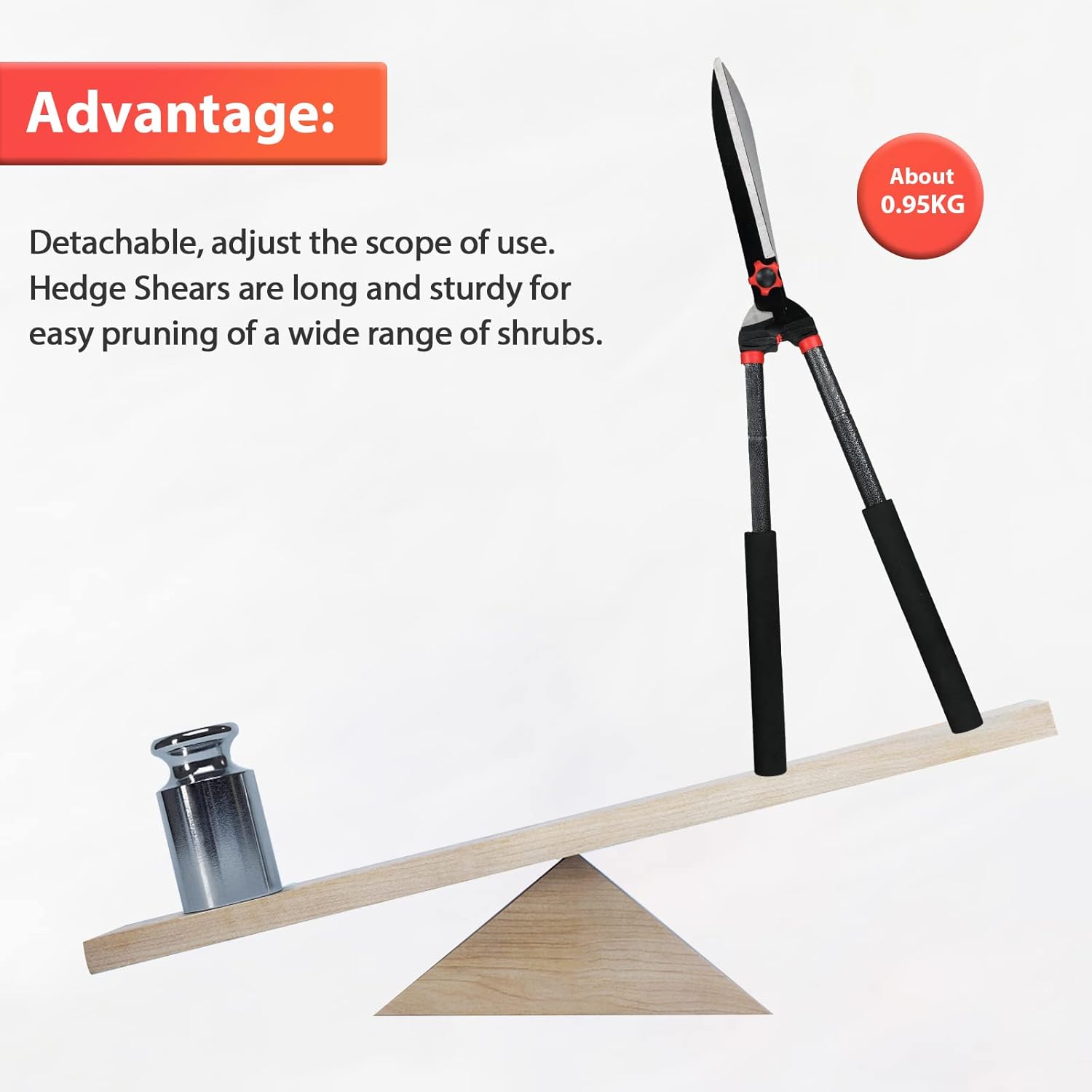 Lightweight Garden Hedge Shears, 29 Inch Steel Manual Hedge Clippers for Trimming Borders, Boxwood, and Tall Bushes, Bush Cutter with Sharp Blades Ergonomic Handle : Patio, Lawn & Garden