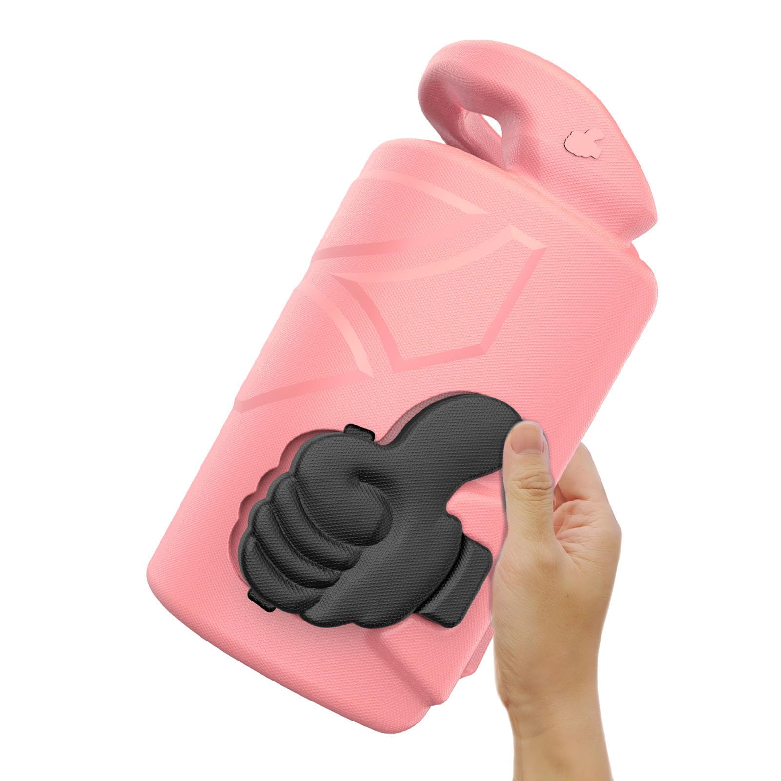 Yctze Custodia per Tablet EVA, Copertura Protettiva Antiurto, Contenitore per Tablet Pieghevole Girevole con Ritagli Precisi, Ideale per HD 10 2021 2023 (Rosa pesca)