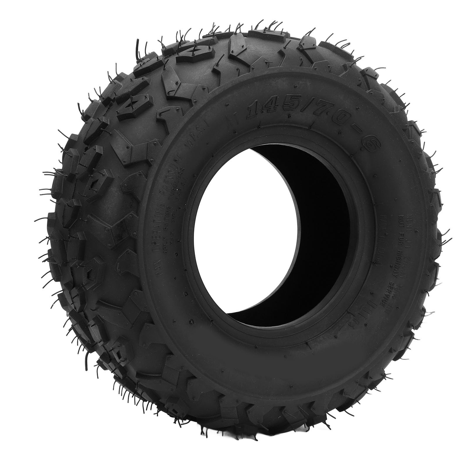 Pneu Tubeless 145/70‑6 Pour ATV UTV Go Kart, Pneus Tout Terrain en Caoutchouc Épais Anti Crevaison Antidérapant