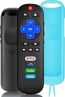 Universal Replace Remote for All Roku TV, with Luminous Protective Case, RC280 Replacement for TCL Roku/Hisense Roku/ONN Roku/Sharp Roku TV, with Netflix, Sling, VUDU and Hulu Buttons
