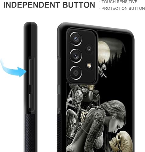 Miniatura 3 de ZHEGAILIAN Funda compatible con Samsung Galaxy A53 5G, I Love Skull Cool Case para Samsung Galaxy A53 5G, funda para hombres y niños, funda de TPU