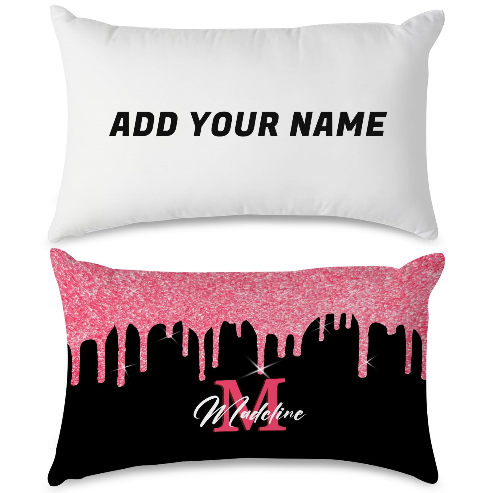 Funda de almohada personalizada con nombre, 30 x 50 cm, funda de cojín personalizada con nombre, funda de cojín personalizada para sofá, cama, decoración de habitación, regalos para pareja de