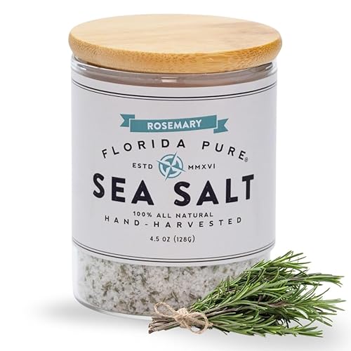 FLORIDA PURE Sal Marina de Romero  Sal Marina con Más de 80 Minerales, Natural, Sin Refinar, Sin Yodo  para Hornear, Cocinar, Condimentar y Realzar