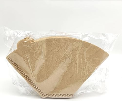 Filtros de café en cono n. 4 sin soplado, desechables para verter y gotear cafetera (natural sin blanquear, 100)