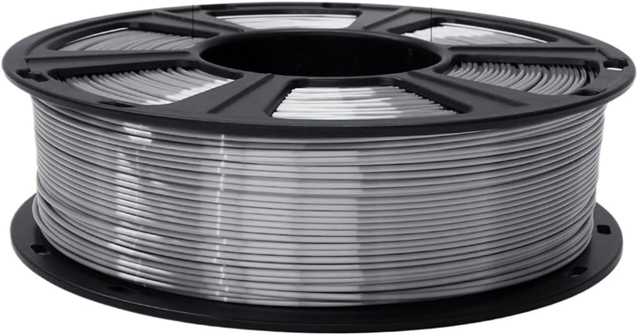 250g 500g 1Kg PLA Silk Silver 3D Printer Filament 1.75mm， Compatible for Pla for Material Wire(Silk Silver B)