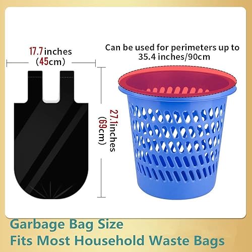 Miniatura 3 de Bolsas de basura de 4 galones, 100 unidades, bolsas de basura con asas, bolsas de basura para baño, dormitorio, oficina, automóvil, contenedor de