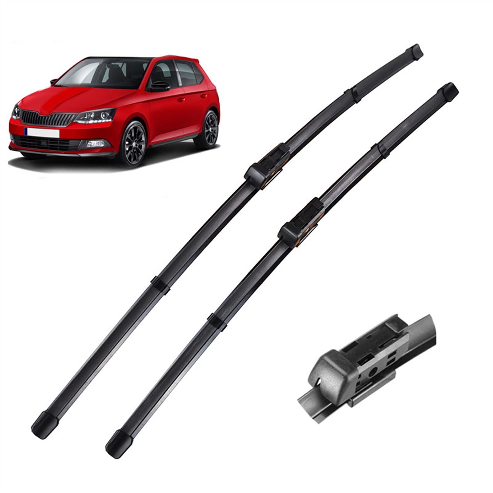 Balais d'essuie-glace avant sans traces pour pare-brise Skoda Fabia MK3