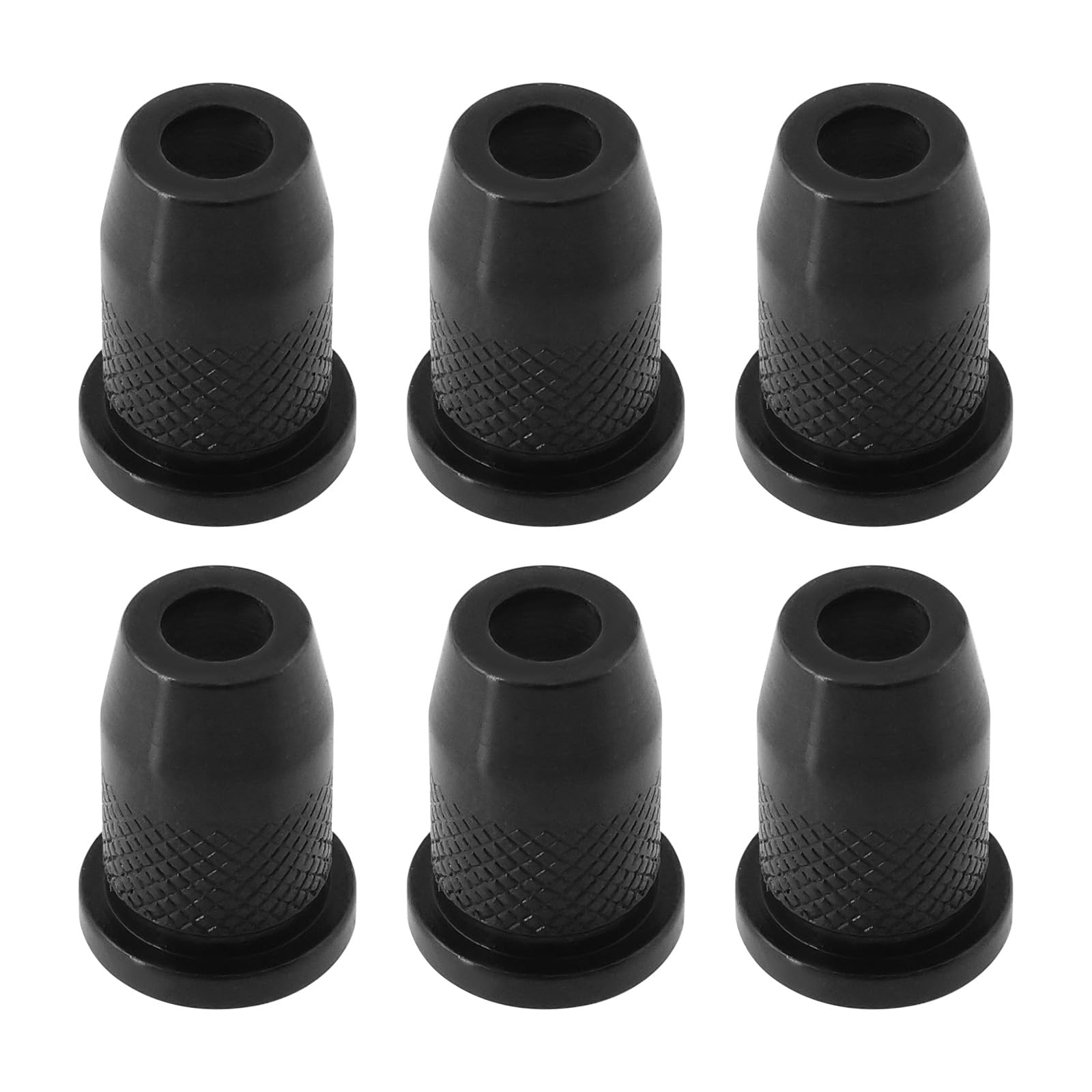 The Lord Of The Tools Black 6Pcs 11Mm Top Guitar String Ferrules Body String Ferrules String Through Body 6.5Mm Hole Compatible With Telecaster Strat Style Electric Guitar(Black)