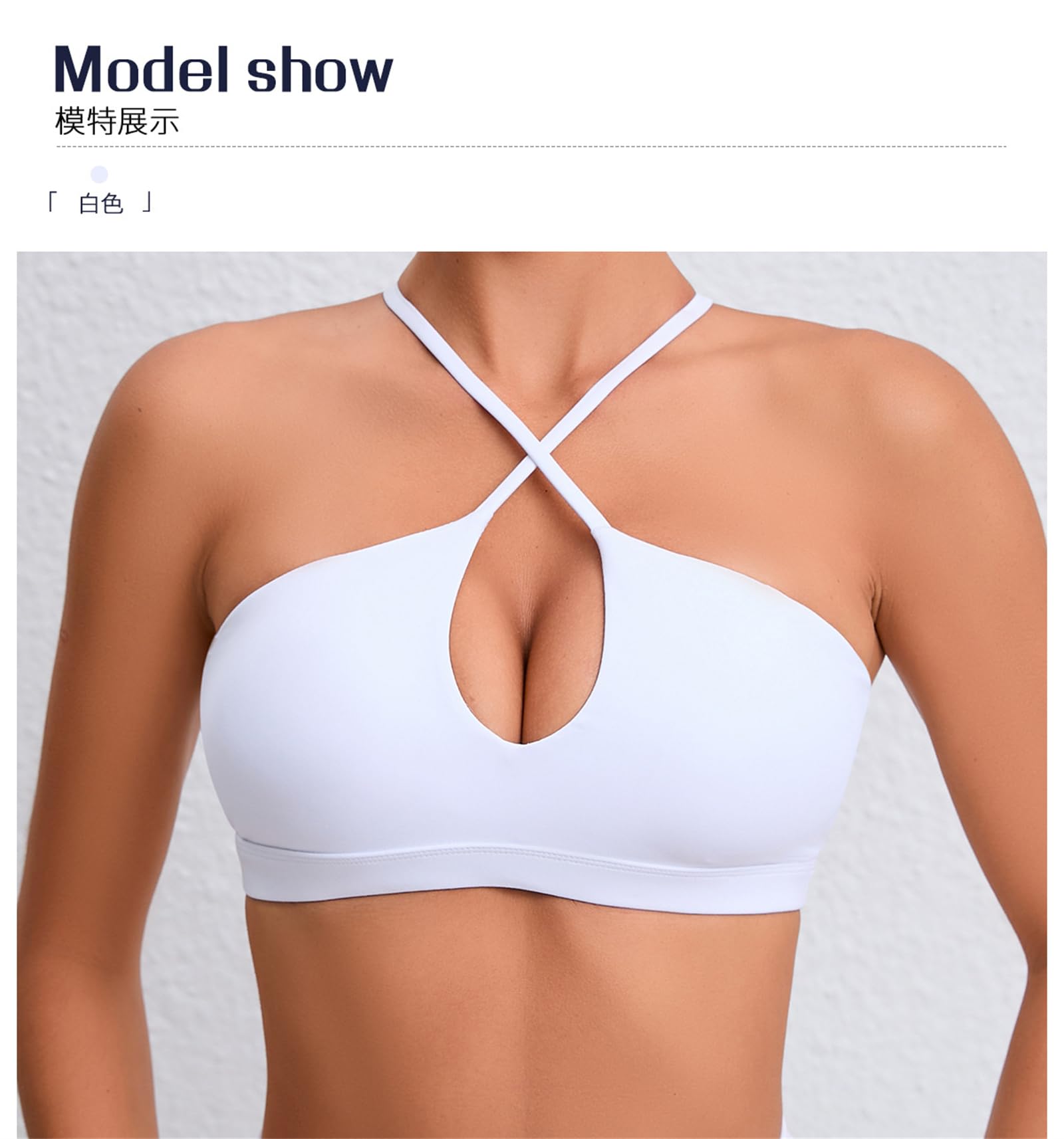 Reggiseni sportivi imbottiti e incrociati sulla schiena con spalline per donne, supporto medio e traspirante, per yoga, palestra, allenamento, corsa, palestra, relax
