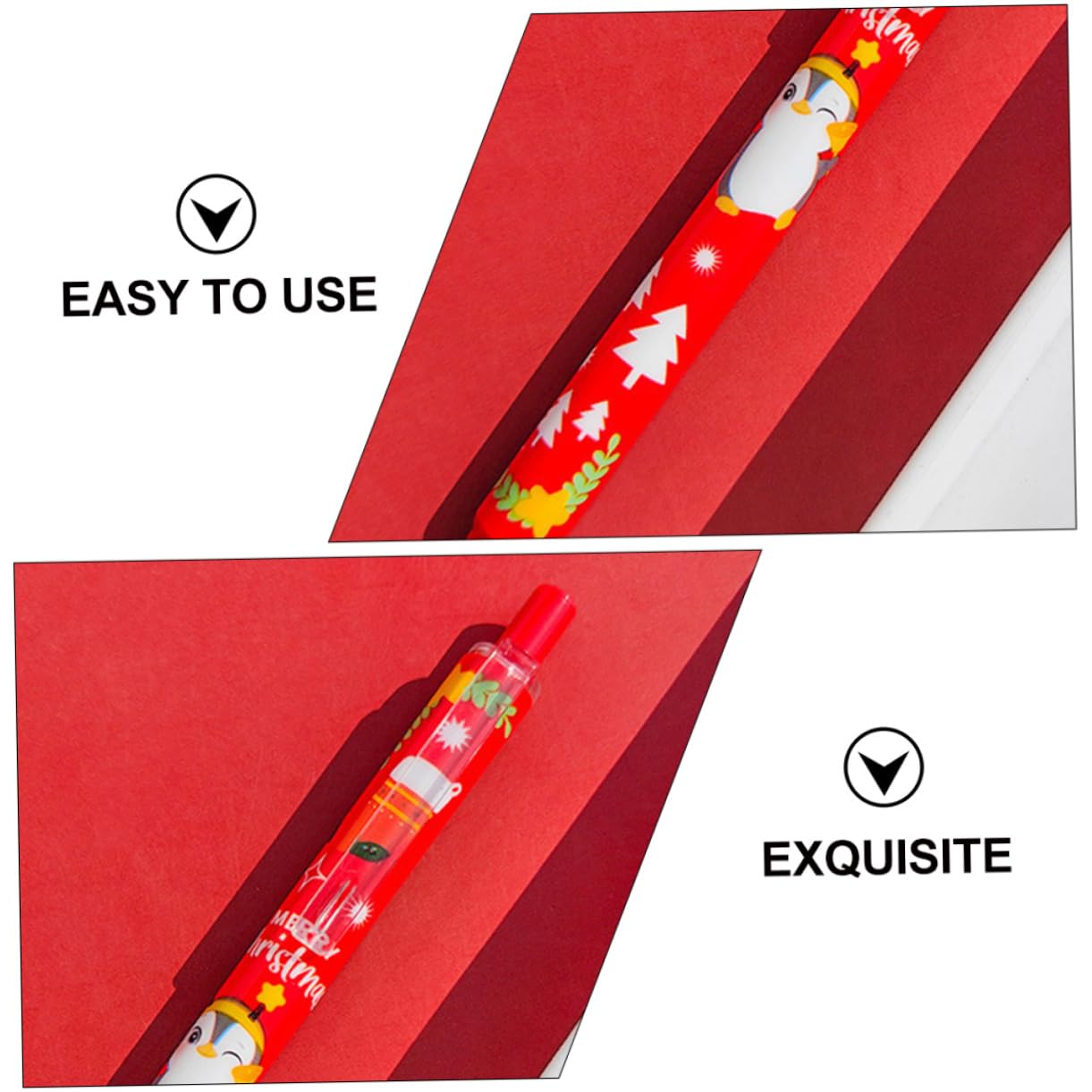 VILLCASE Bolígrafos de Gel 0.5mm para Examen y Oficina 12 Piezas Obsequio Navidad Varios estilos