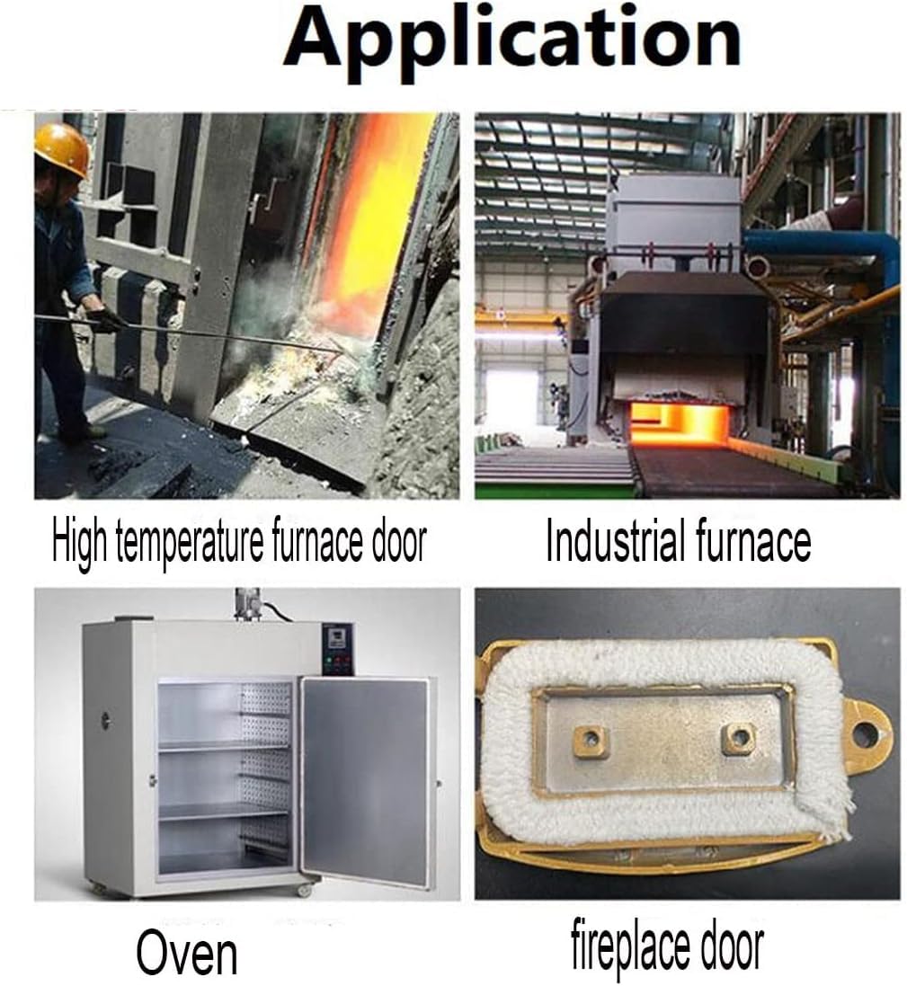Guarnizione in fibra di ceramica ad alta temperatura per stufa, caldaia, forno, forno, guarnizione per porta del forno, diametro 16 mm