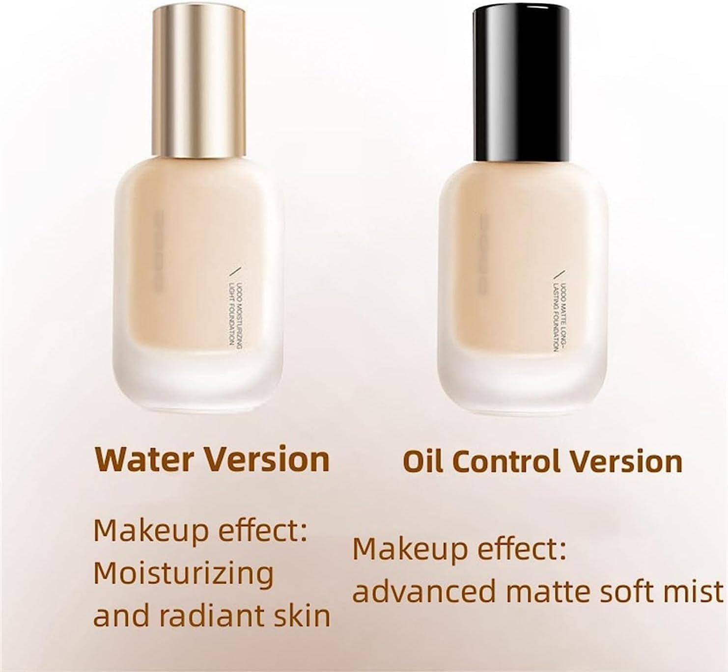 Fondotinta idratante leggero e a lunga tenuta UO-DO - Idratante, waterproof, finish mat per tutti i tipi di pelle (C01 Naturale, Idratazione)