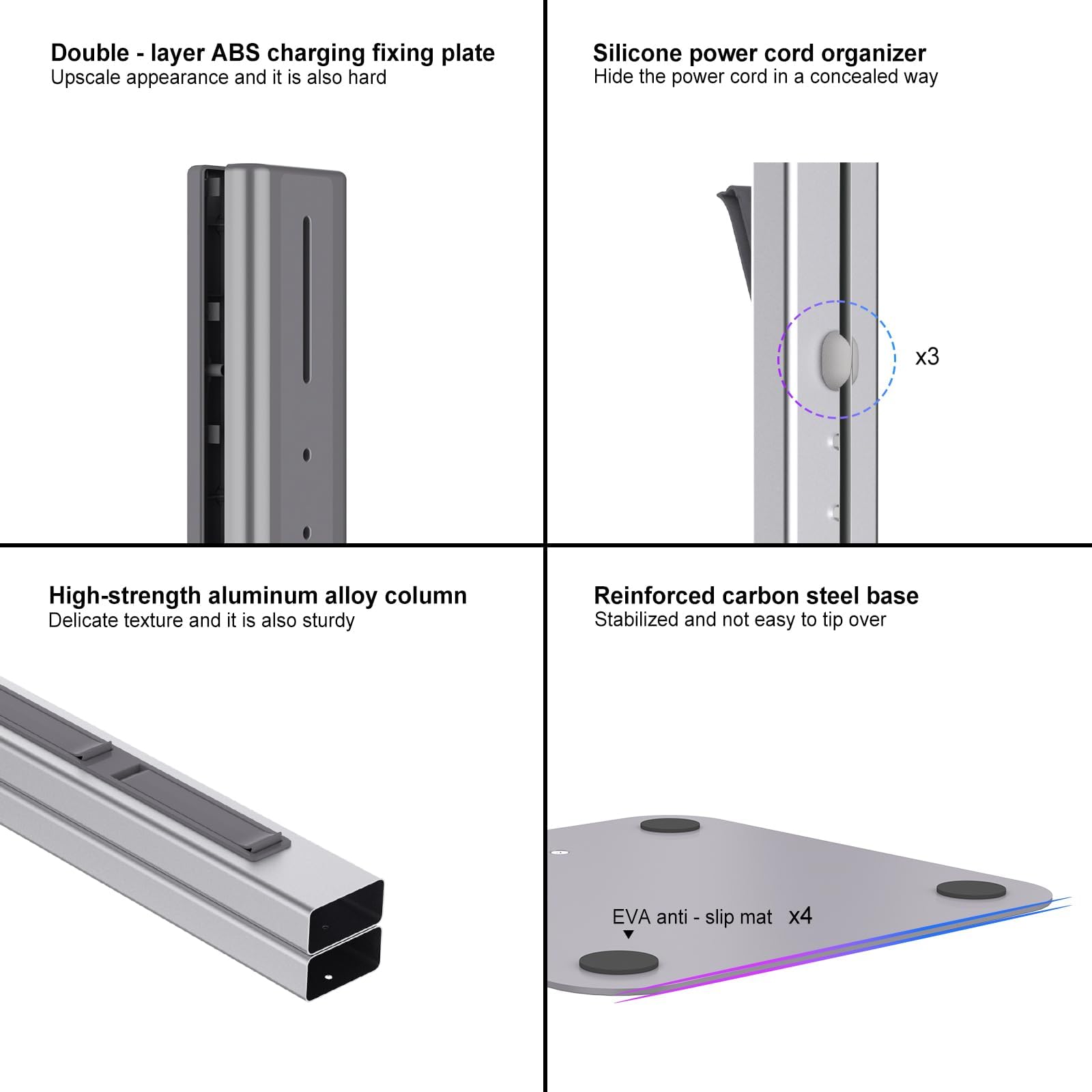 Vacuum Stand for Dyson with Foldable Storage Hooks and Heavy-Duty Carbon Steel Base, No Drill Installation, Space-Saving Organizer for All Dyson Cordless Vacuums & Accessories thumbnail 14