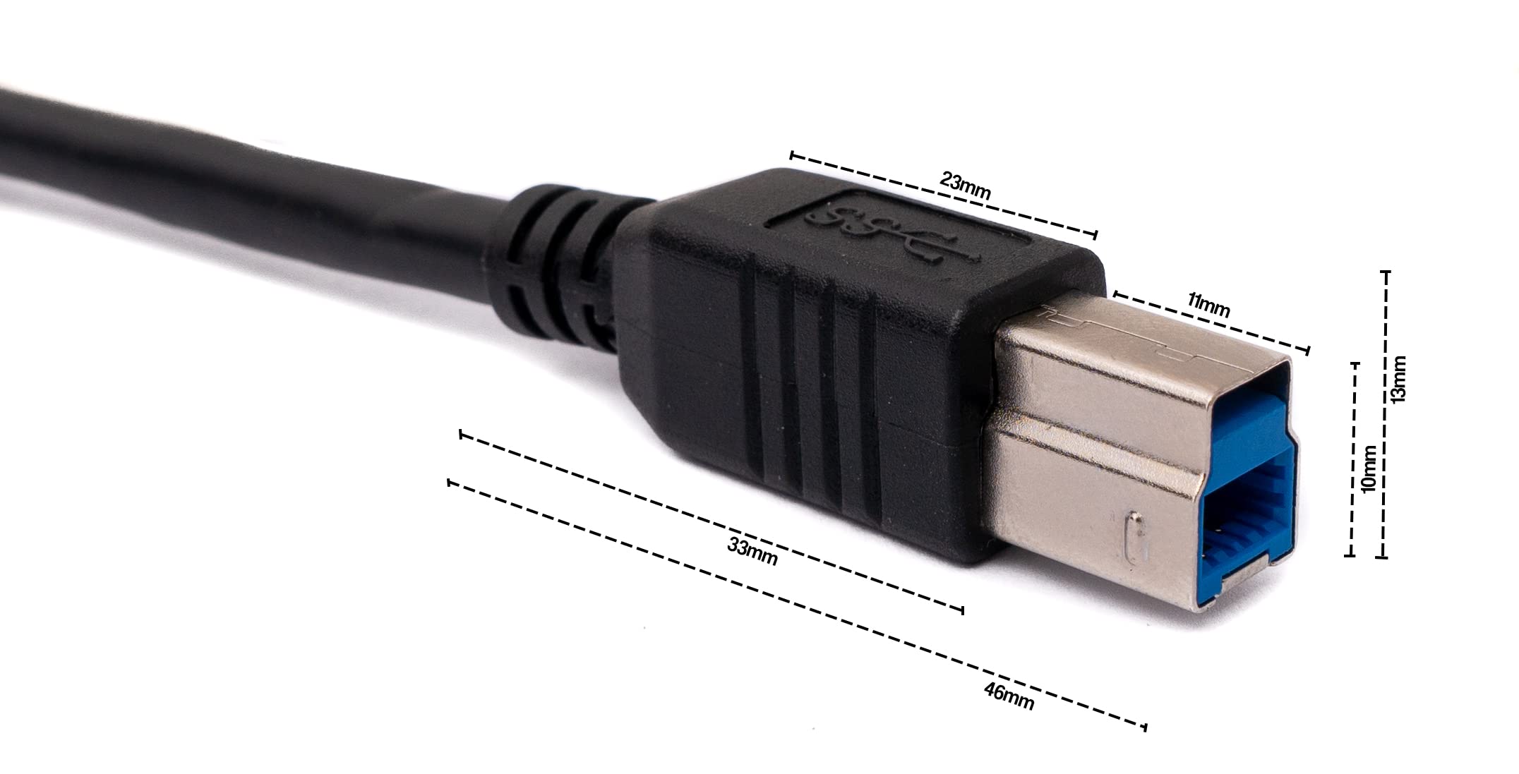 System-S Cavo USB 3.0 8 m tipo B maschio a tipo A maschio in nero