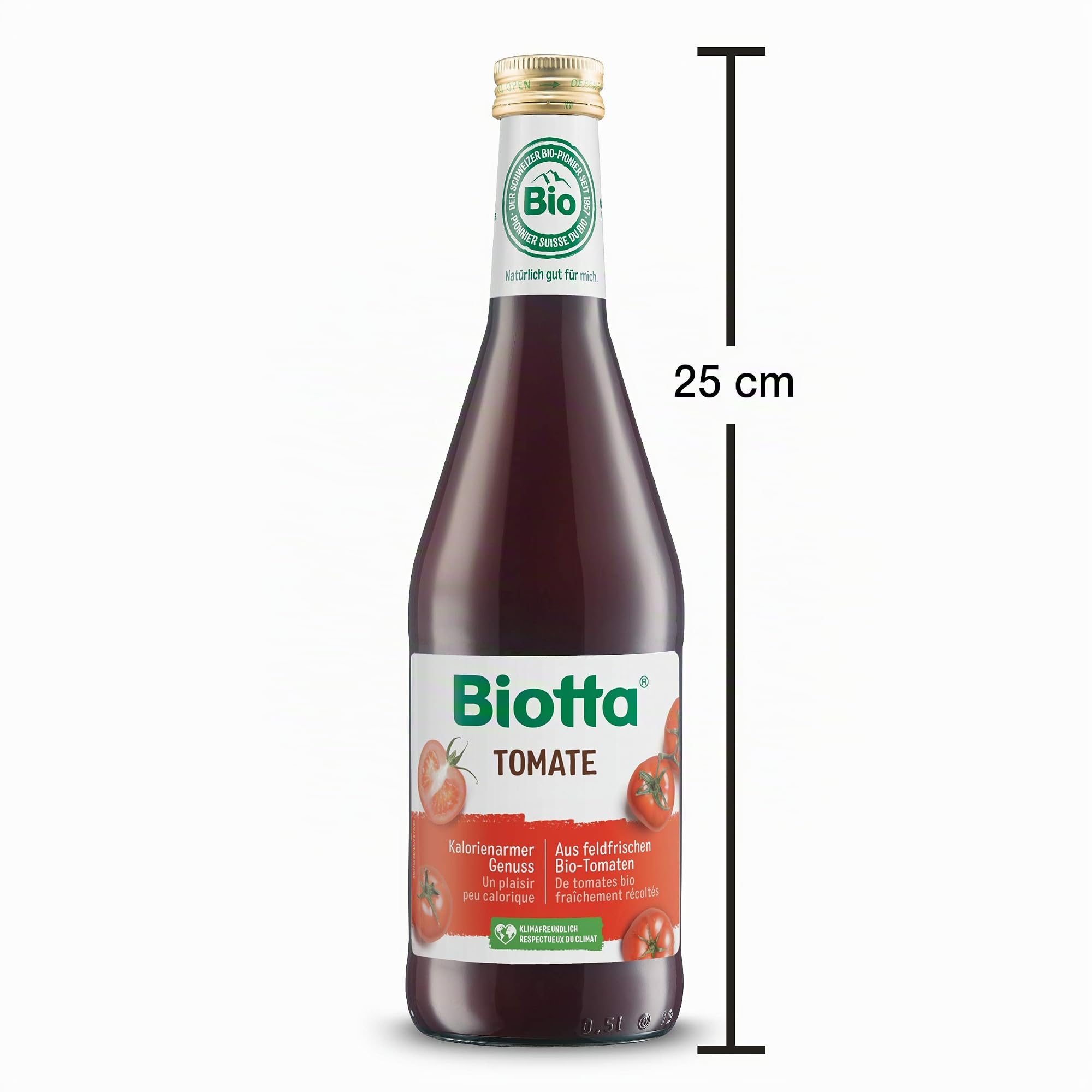 BIOTTA - Jus de Tomate assaisonné au jus de Citron, sel marin - Préparation à base de tomates 100% bio - Riche en vitamines A, C et en nutriments - Antioxydants - 500ml - Lot de 3