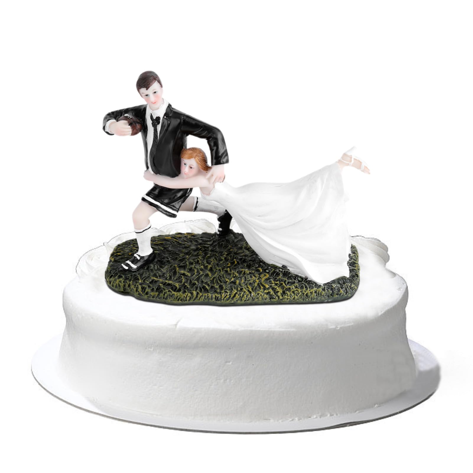 Bride and Groom Cake Topper, Wedding Cake Topper Mr and Mrs Resin Figurine Bride and Groom Figurines Couple for Wedding Cake Decoration