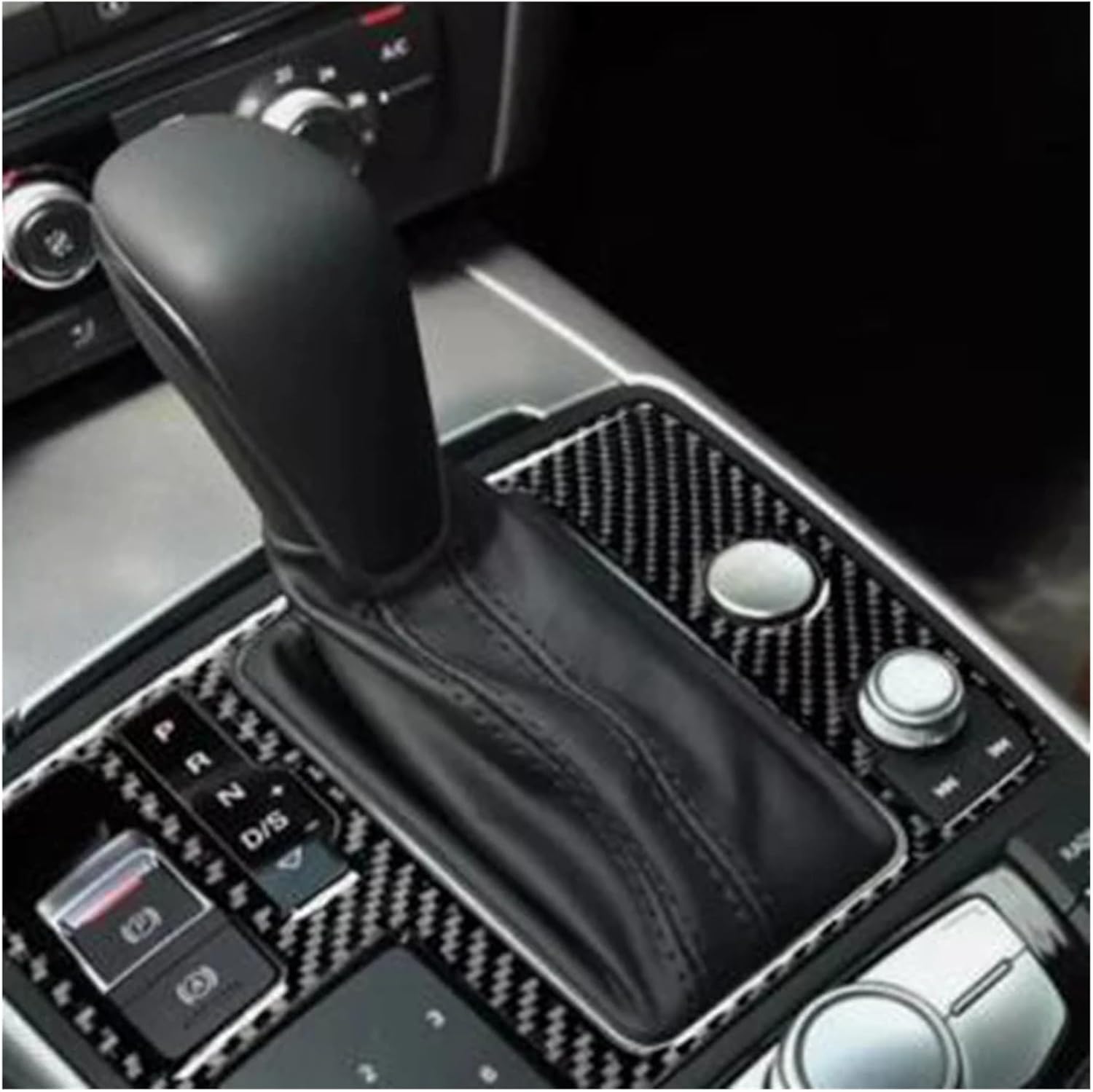 Gear Shift Knob with Leather Boot Compatible for A7 Compatible for A6 PA Style C7 2016 2017 2018 Interior Parts Leather 4GD713139B