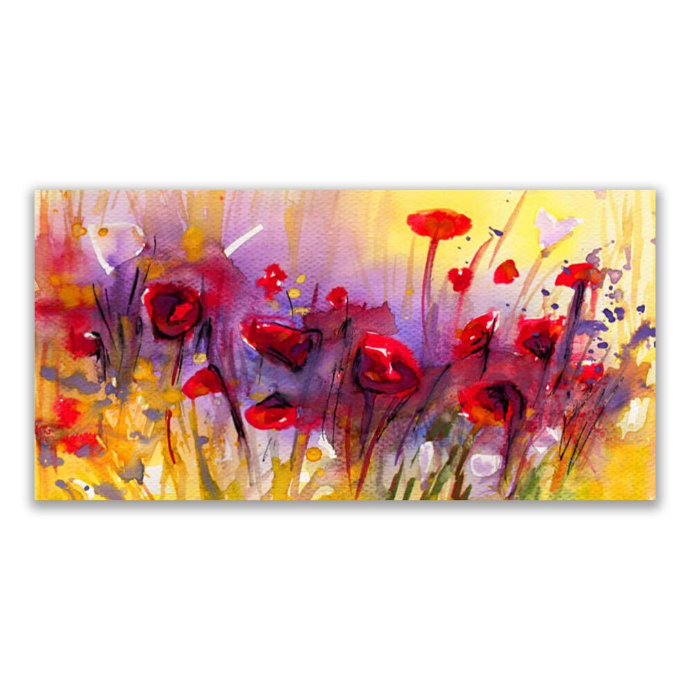 Tableau fleurs impression sur toile 140x70cm Tulup pour une déco murale moderne