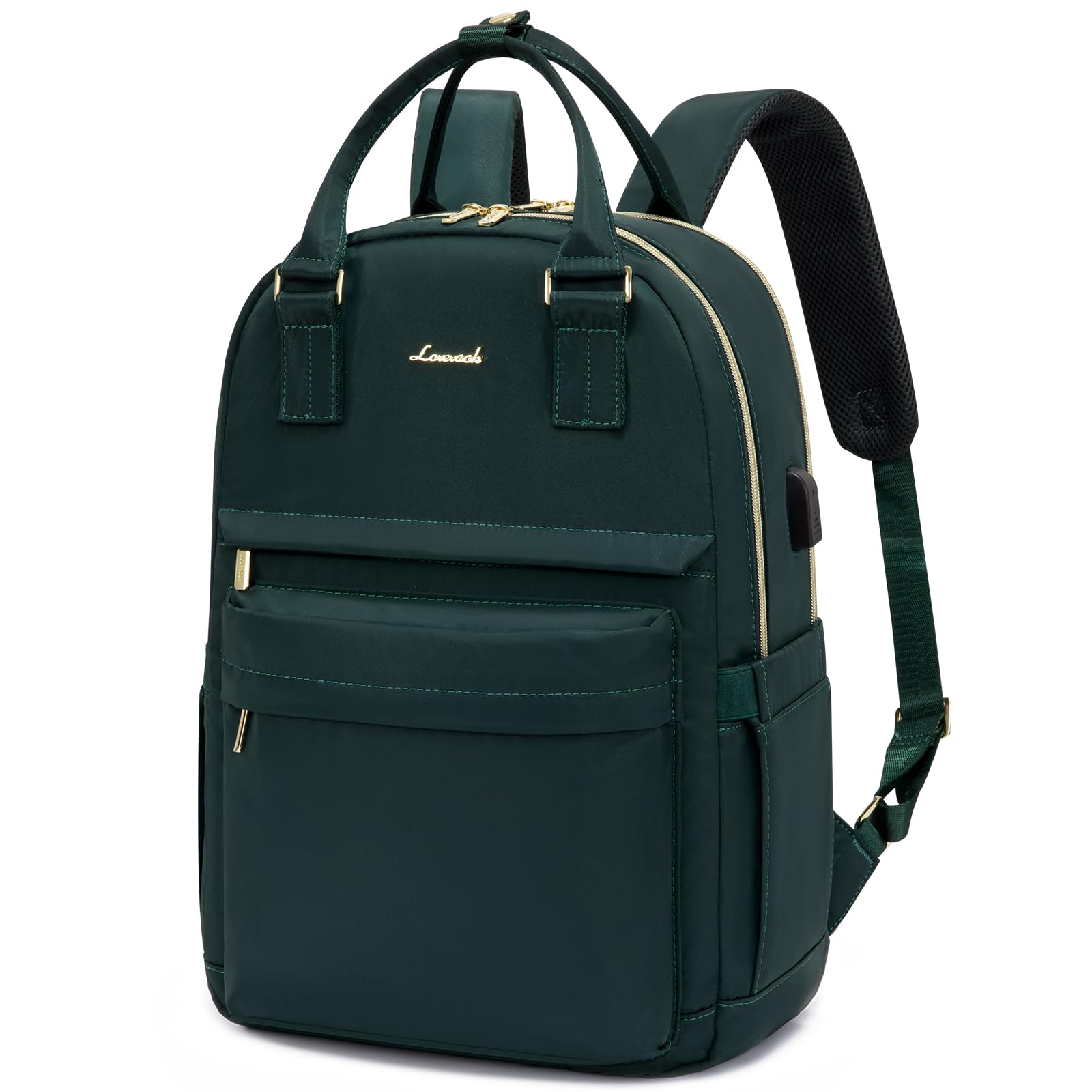 LOVEVOOK Laptop Backpack for Women 15.6 Inch Laptop Bag with USB Port, Fashion Waterproof Backpacks Teacher Nurse Stylish Travel Bags Vintage Daypacks