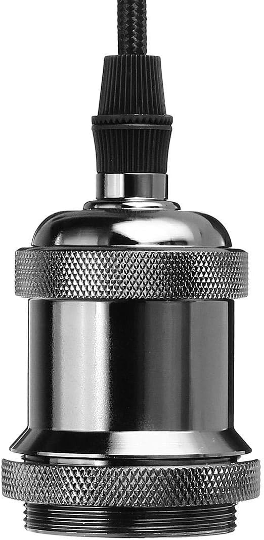 Oprawka lampy elektrycznej, Adapter do gniazdka lampy wiszącej E27, wielokolorowy, do użytku wewnątrz pomieszczeń, AC110-220V(Black)