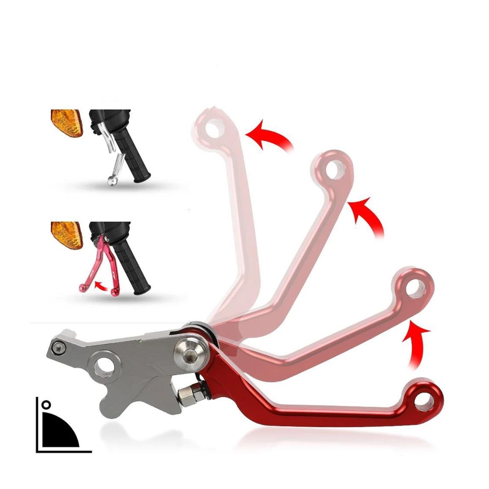 Leve Manubrio Per CRF250R Per CRF 250R Per CRF250 R 2004 2005 2006 Pivot Freno Leve Di Frizione Parti Del Motociclo Freni Da Corsa Maniglia Dirt Bike Leve Freno Frizione(7)