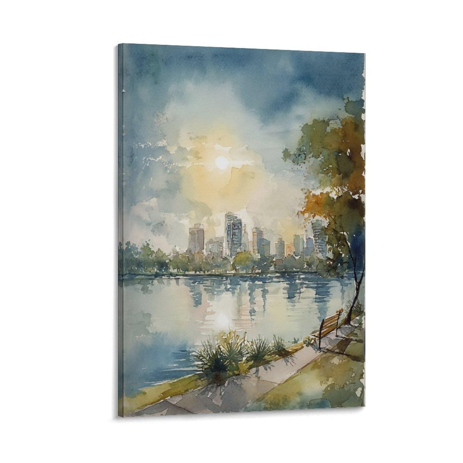 XWYMXZ Orlando Watercolor Florida 24x36inch(60x90cm) Vintage Travel Poster Watercolor Canvas Art