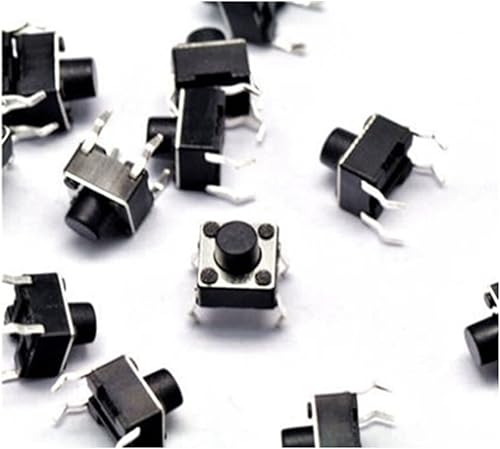 Tact Switch 100pcs 6 * 6 * 6mm Panel PCB Momentary Tactile Tact Push Button Micro Switch 4 Pin DIP Light Touch 6x6x6mm Keys Keyboard