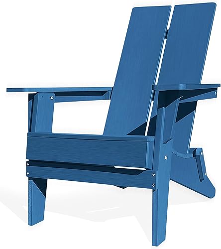 Silla Adirondack moderna para todo tipo de clima, color azul marino