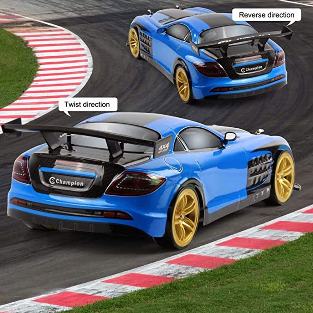 WOLWES Auto RC Buggy RC da 70 km/alta velocità, veicolo RC fuoristrada elettrico da 2,4 GHz, camion RC 1/10 di grandi dimensioni, macchinina da deriva 4 × 4 2 batterie ricaricabili, regalo giocattolo
