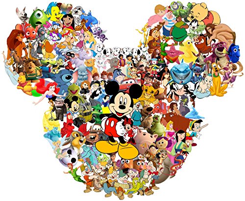 Disney Character Collage - For Light-Colored Materials - Iron On Heat Transfer 8