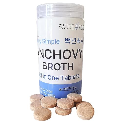 Generic Sauce R.O.K Anchovy Broth (쏘스락 백년육수), Tablet Anchovy Broth 210g (3g x70ct),All-in-one Tabelts, Made in Korea