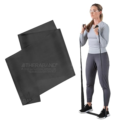 TheraBand, bandas de resistencia profesionales, sin látex, para ejercitación del cuerpo superior e inferior, fisioterapia, pilates para la parte