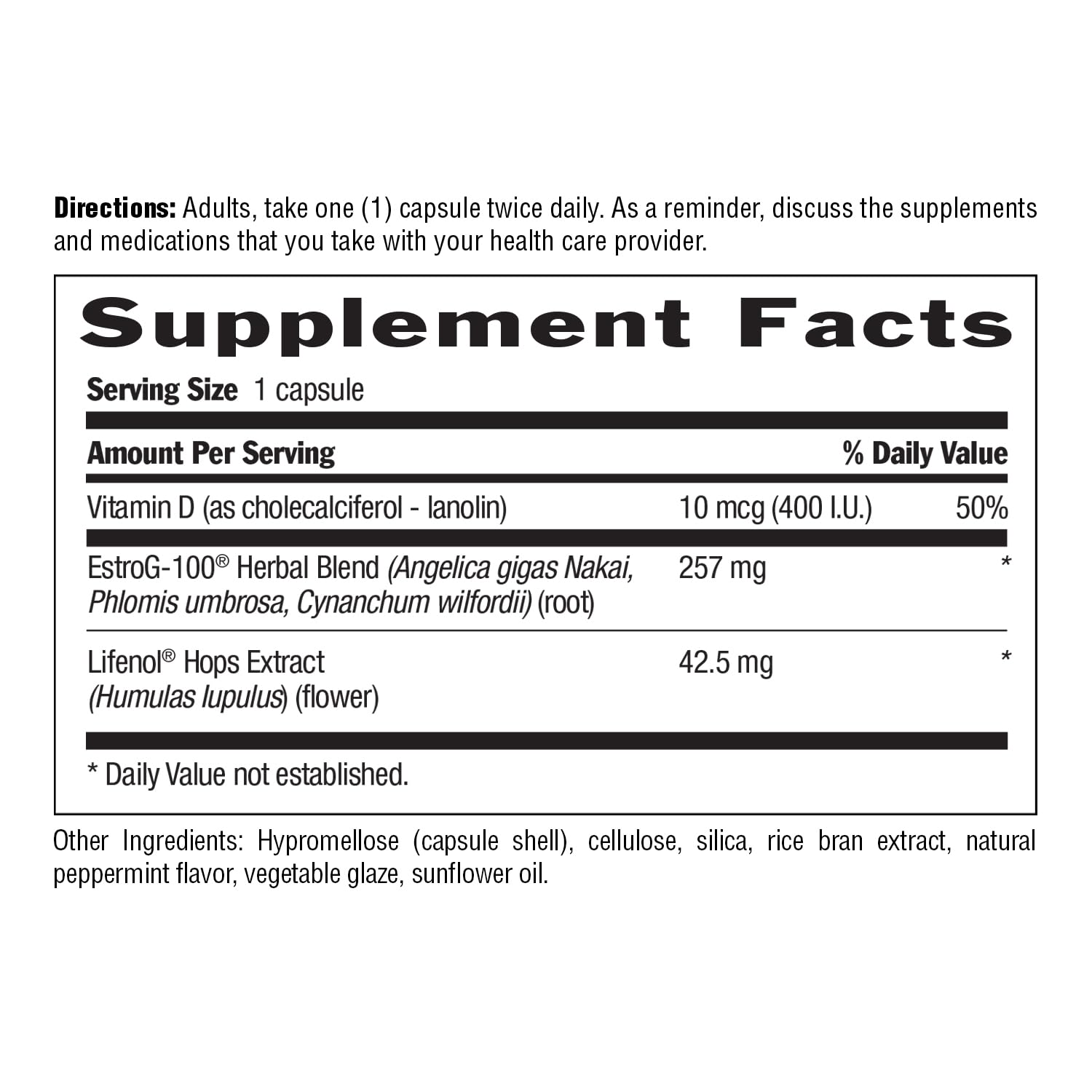 Country Life Menopause Rescue – Multi-Component Menopause Formula – Convenient Blister Packs – Plant Based - Provides Complete Care of Major Menopausal Symptoms– 60 Vegetarian Capsules — Amazon image 6
