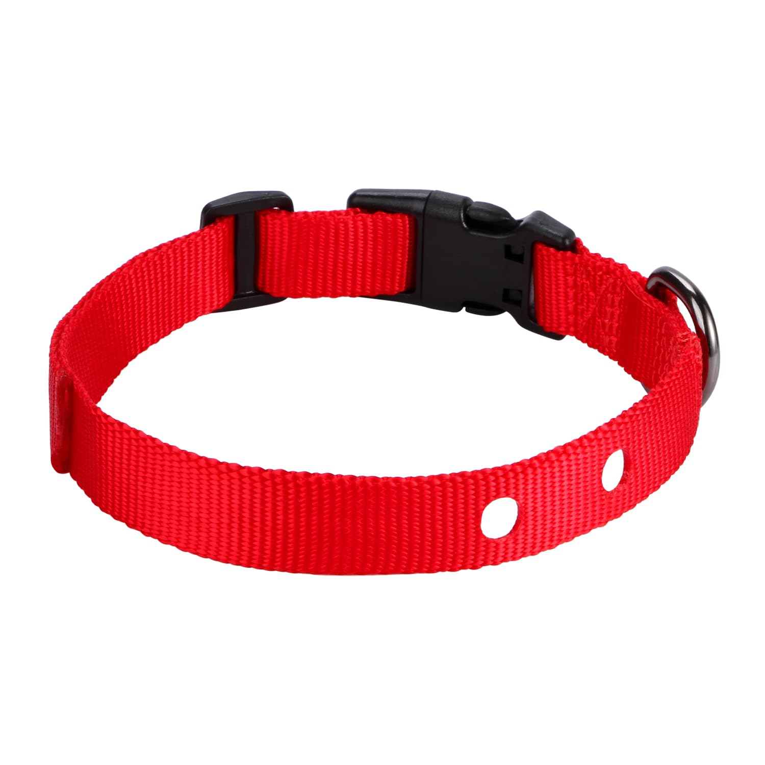 3/4 Inch Dog Shock Collar Replacement Strap with 2 Holes - Compatible with Most Brands of Ecollar Dog Fences and Training Collars, Red