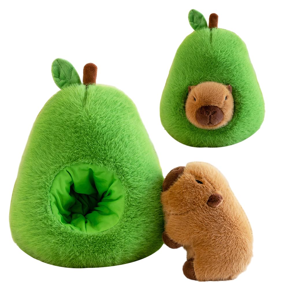 ZPSOSPZ Capybara Plush Doll, Avocado Doll Toy, Avocado Capybara Plush,Unique Modelling Design is Lovely, Comfortable and Soft, Good Companion for Children, 35CM