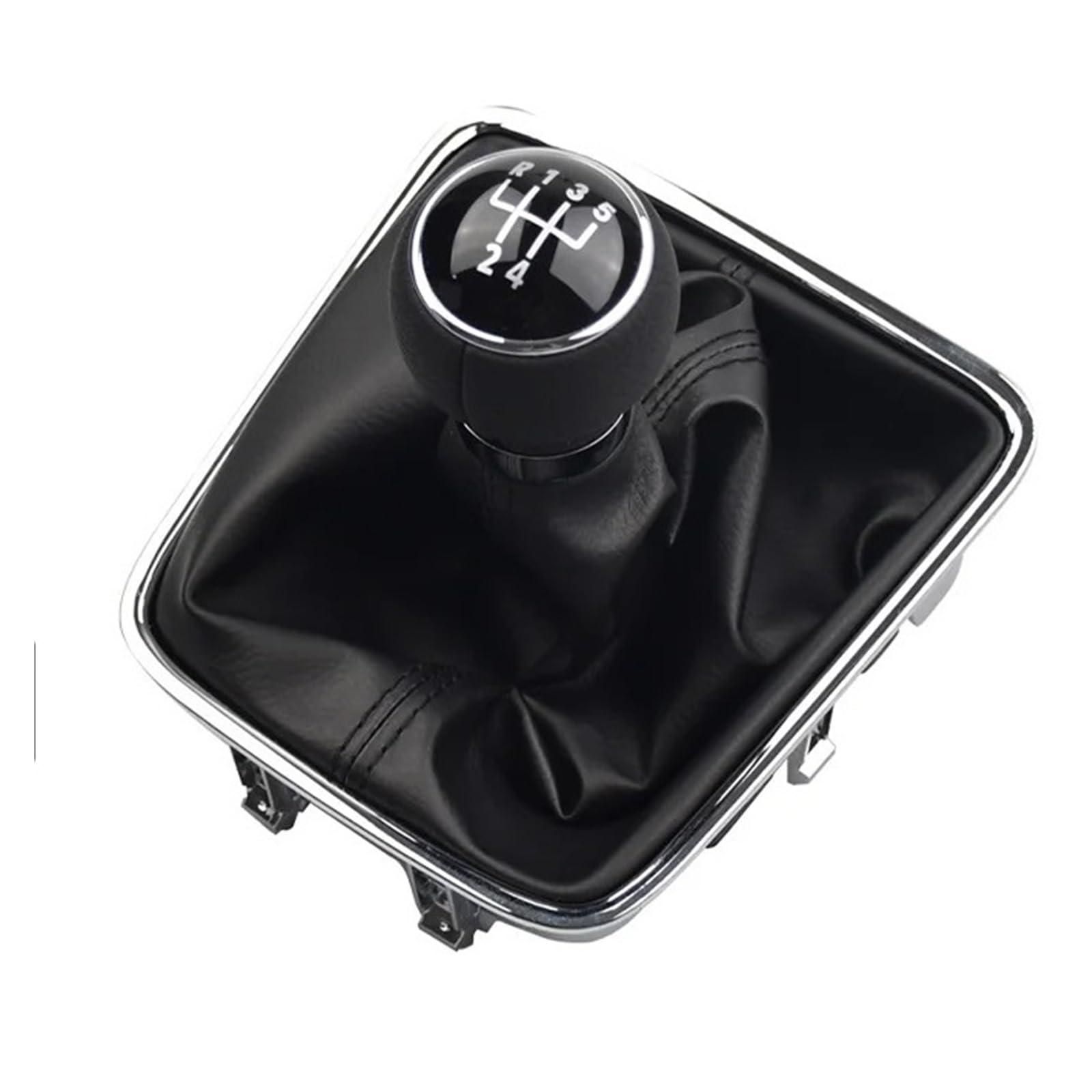 Jxewmtmc 5 Speed For Seat For Alhambra 2011-2015 Car Gear Stick Shift Knob Pu Leather Boot Gear Stick Shift Cover(5 Speed)
