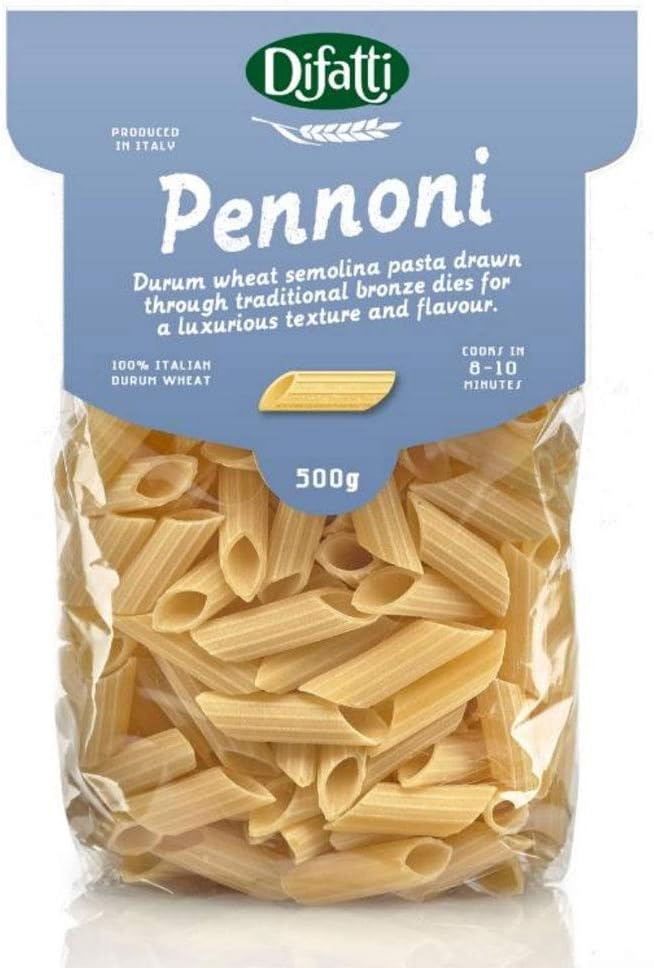 Difatti Pennoni Pasta 500g (Pack of 1), Plain